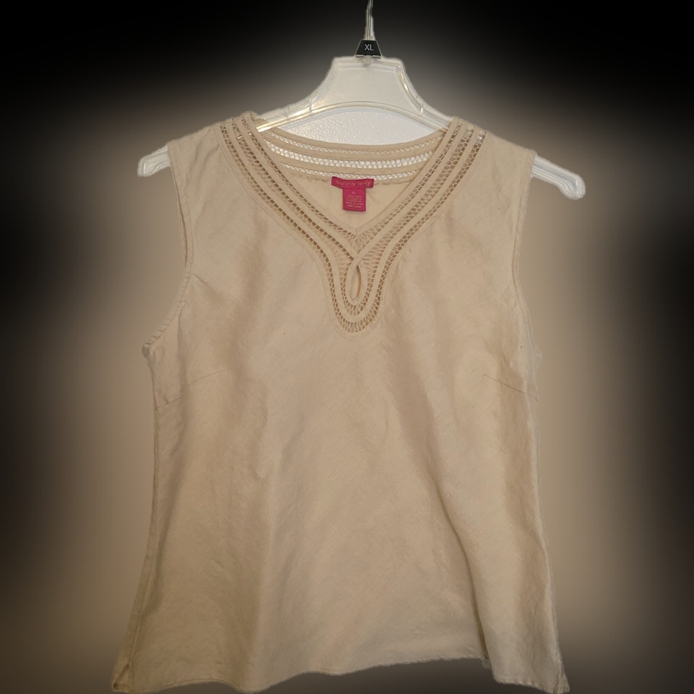 Sunny Leigh XL Linen Sleeveless Top